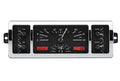 1940 CHEVY CAR VHX SYSTEM BLACK ALLOY STYLE FACE WHITE DISPLAY