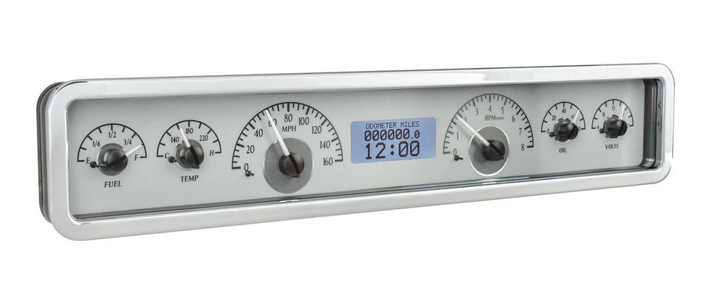 RECTANGLE UNIVERSAL VHX SYSTEM SILVER ALLOY STYLE FACE WHITE DISPLAY