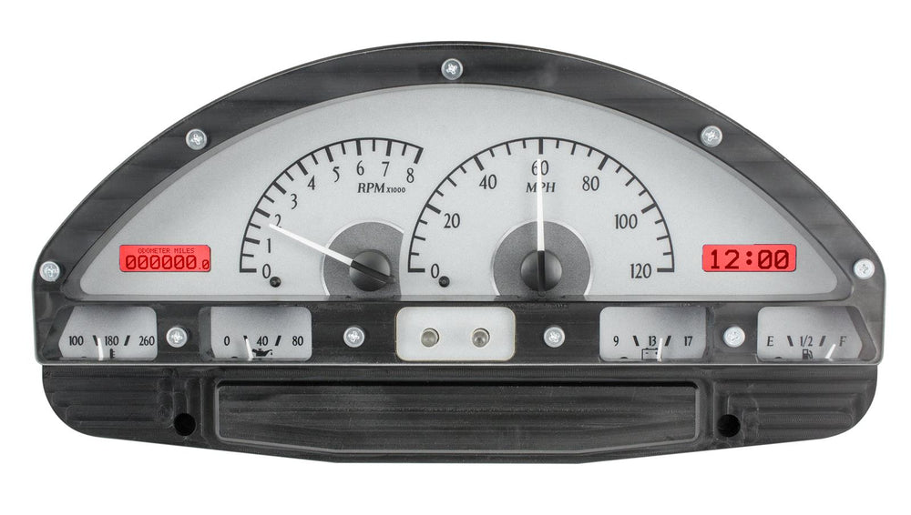 1956 FORD F100 VHX SYSTEM SILVER ALLOY STYLE FACE RED DISPLAY