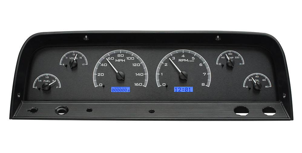 196466 CHEVY PICKUP VHX SYSTEM BLACK ALLOY STYLE FACE BLUE DISPLAY