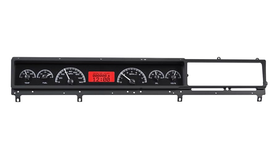 196667 FORD FAIRLANE VHX SYSTEM BLACK ALLOY STYLE FACE RED DISPLAY