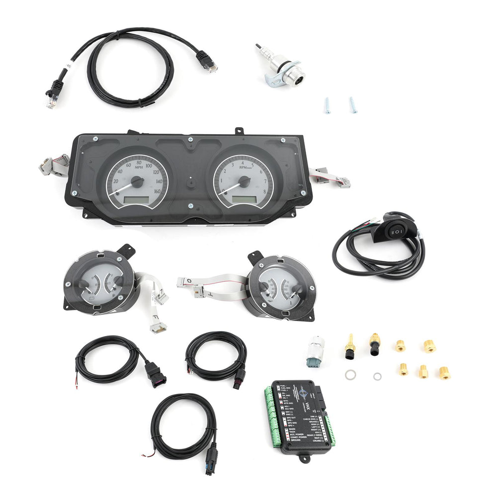 196667 FORD FAIRLANE VHX SYSTEM BLACK ALLOY STYLE FACE WHITE DISPLAY