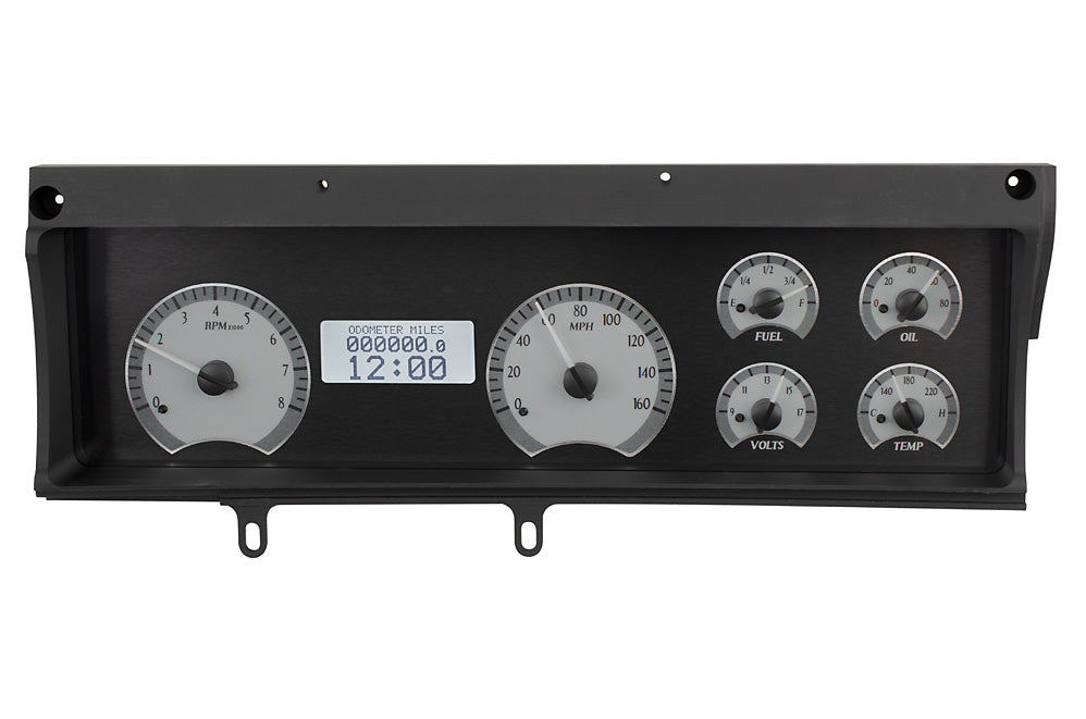 197072 MALIBU/ EL CAMINO VHX SYSTEM SILVER ALLOY STYLE FACE WHITE DISPLAY