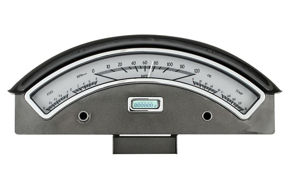 1957 FORD CAR VHX SYSTEM SILVER ALLOY STYLE FACE WHITE DISPLAY