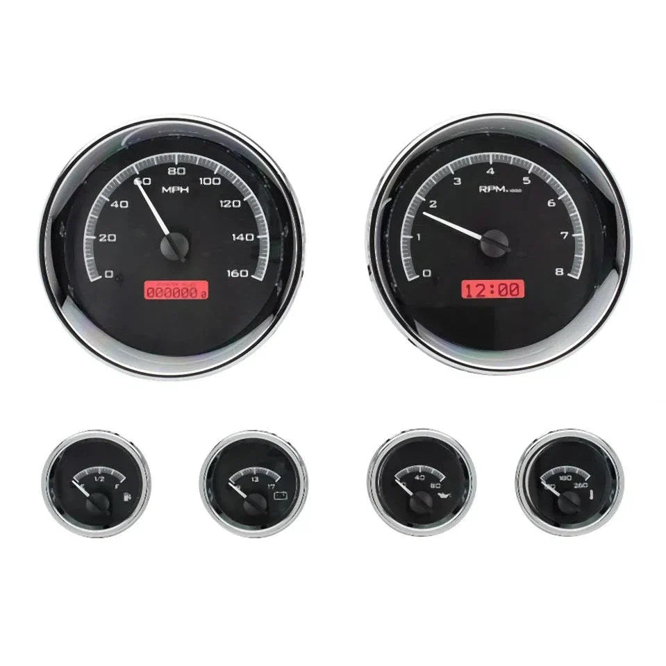 6PIECE ROUND UNIVERSAL VHX SYSTEM SILVER ALLOY STYLE FACE BLUE DISPLAY