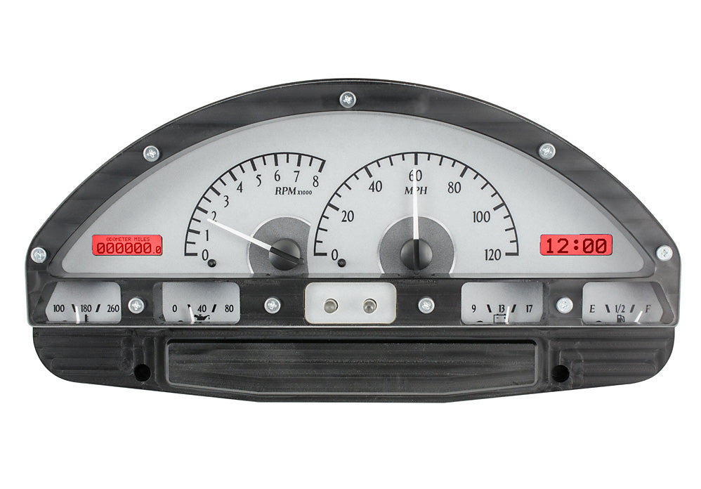 1956 FORD CAR VHX SYSTEM SILVER ALLOY STYLE FACE RED DISPLAY
