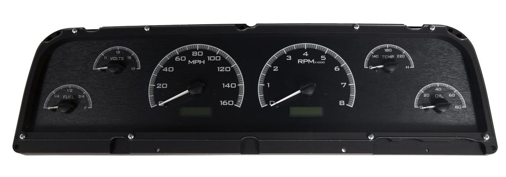 196466 CHEVY PICKUP VHX SYSTEM BLACK ALLOY STYLE FACE WHITE DISPLAY