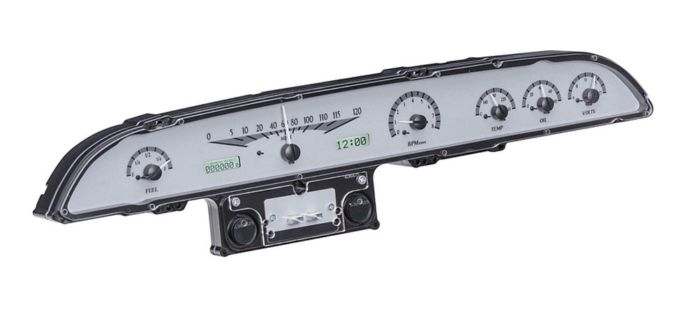 1962 FORD GALAXIE VHX SYSTEM SILVER ALLOY STYLE FACE WHITE DISPLAY