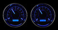 DUAL ROUND UNIVERSAL VHX SYSTEM CARBON FIBER STYLE FACE BLUE DISPLAY