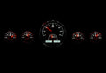 FIVEGAUGE ROUND UNIVERSAL VHX SYSTEM BLACK ALLOY STYLE FACE RED DISPLAY