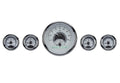 FIVEGAUGE ROUND UNIVERSAL VHX SYSTEM SILVER ALLOY STYLE FACE WHITE DISPLAY
