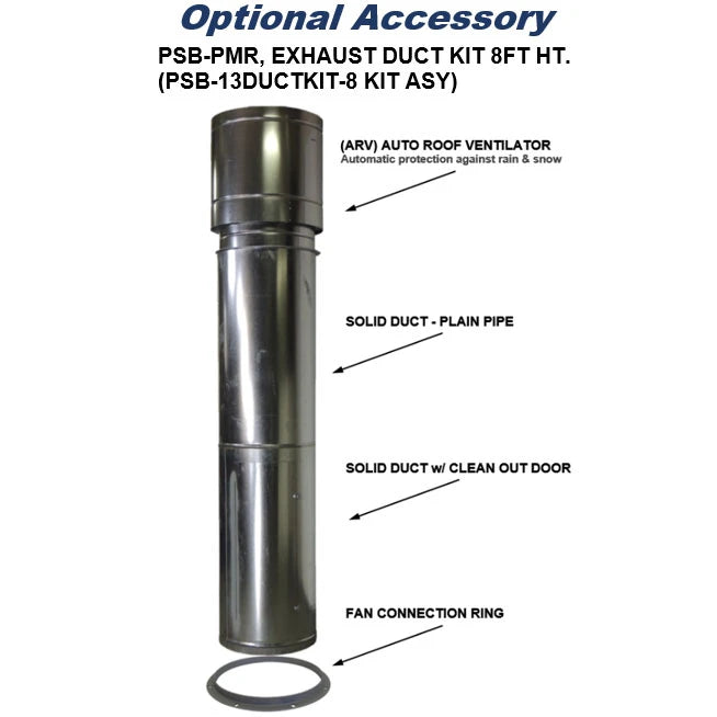PSB, 12" EXHAUST DUCT KIT ASY. 8FT