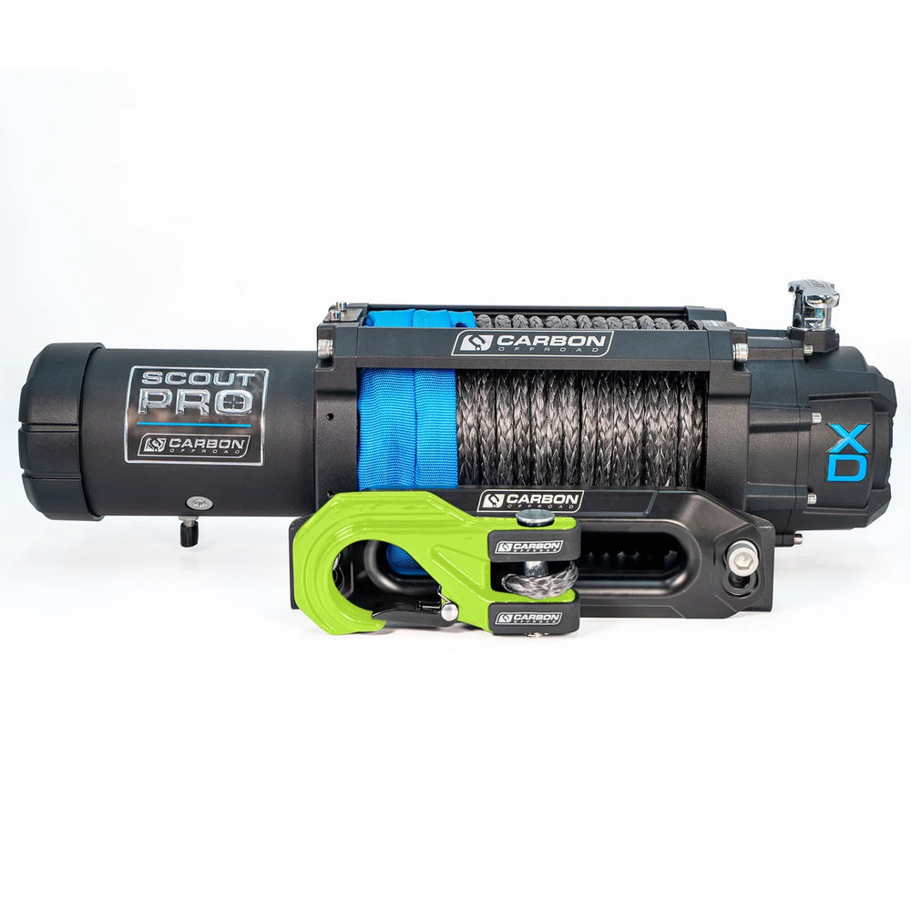 CARBON OFFROAD RS9 9000LB WINCH WITH GREEN MEGA PRO HOOK