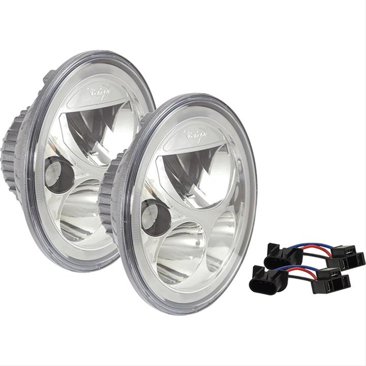 PAIR OF 7IN ROUND VORTEX LED HEADLIGHT W/LOWHIGHHALO DRIVER/PASSENGER