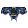 1957 CHEVY CAR VHX SYSTEM BLACK ALLOY STYLE FACE WHITE DISPLAY