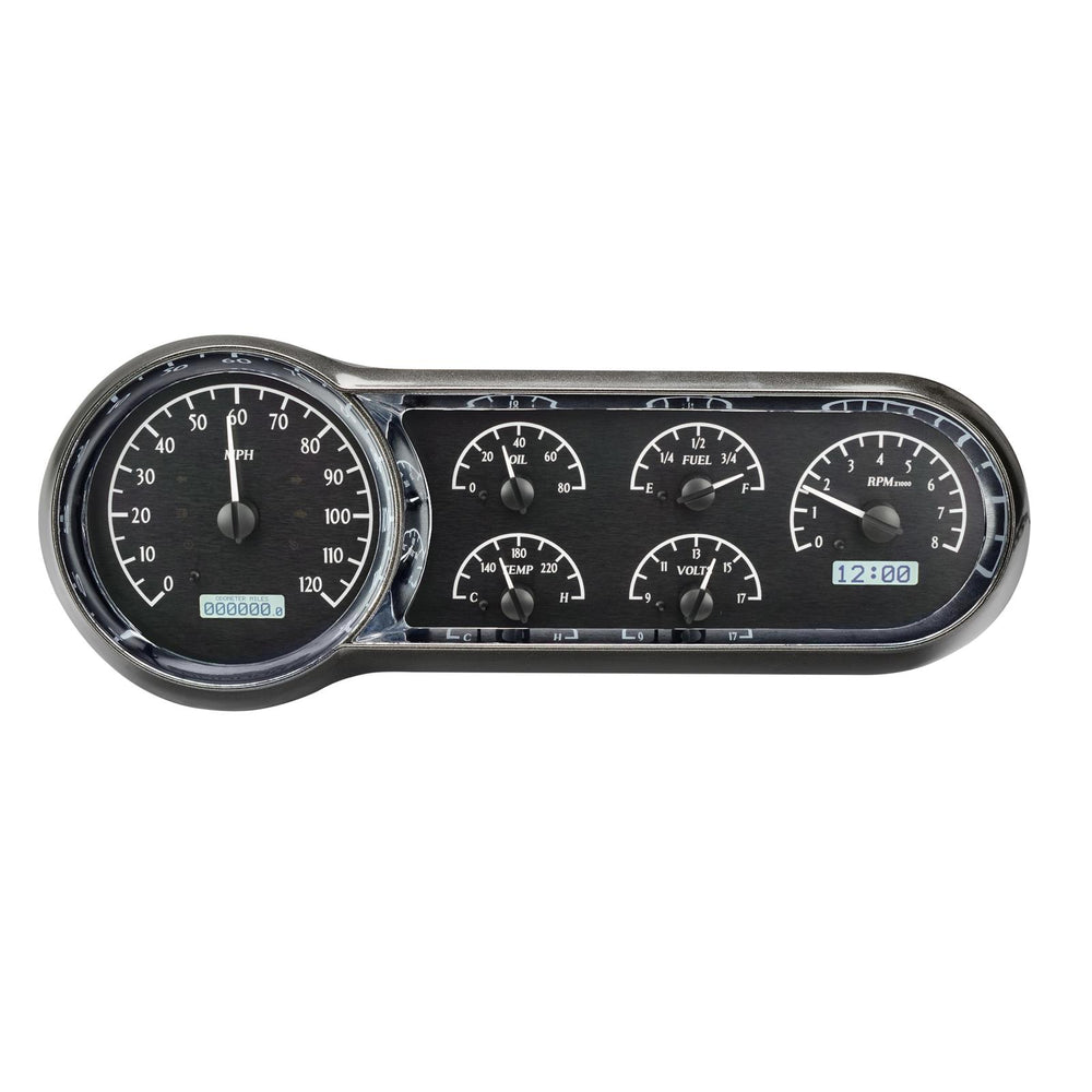 195354 CHEVY CAR VHX SYSTEM BLACK ALLOY STYLE FACE WHITE DISPLAY