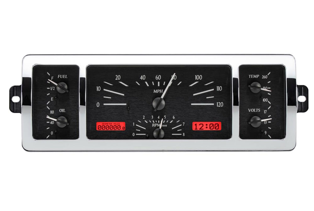 194046 CHEVY TRUCK VHX SYSTEM BLACK ALLOY STYLE FACE RED DISPLAY