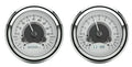 1954 CHEVY TRUCK VHX SYSTEM SILVER ALLOY STYLE FACE WHITE DISPLAY