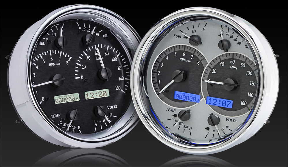 SINGLE ROUND VHX SYSTEM BLACK ALLOY STYLE FACE BLUE DISPLAY