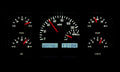 196372 WAGONEER/JTRUCKS VHX SYSTEM SILVER ALLOY STYLE FACE WHITE DISPLAY
