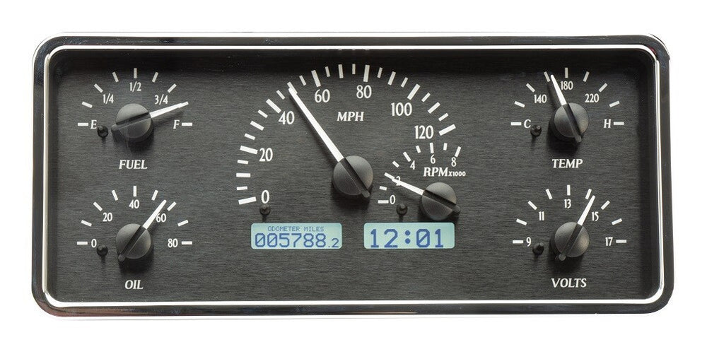 196372 WAGONEER/JTRUCKS VHX SYSTEM SILVER ALLOY STYLE FACE WHITE DISPLAY