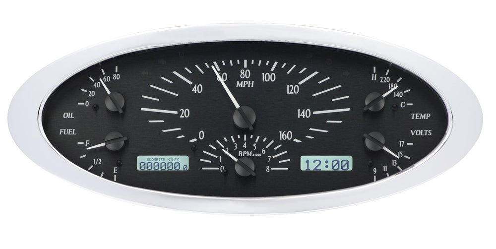 1932 FORD CAR VHX SYSTEM BLACK ALLOY STYLE FACE WHITE DISPLAY