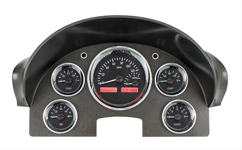 1956 FORD CAR VHX SYSTEM BLACK ALLOY STYLE FACE RED DISPLAY