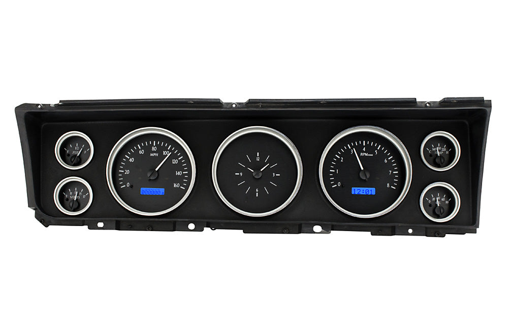 1967 IMPALA/CAPRICEVHX SYSTEM SILVER ALLOY STYLE FACE WHITE DISPLAY