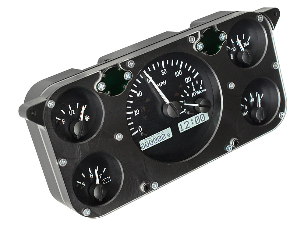 1957 FORD CAR VHX SYSTEM BLACK ALLOY STYLE FACE WHITE DISPLAY