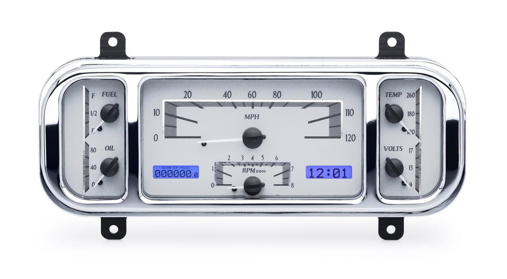 193738 CHEVY CAR VHX SYSTEM SILVER ALLOY STYLE FACE BLUE DISPLAY