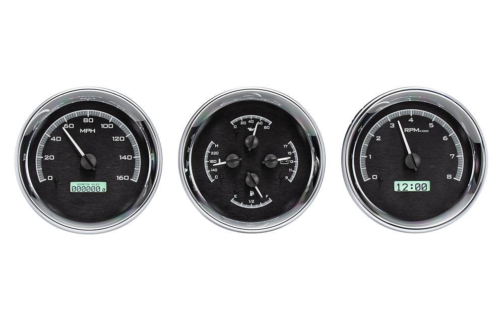 TRIPLE ROUND UNIVERSAL VHX SYSTEM SILVER ALLOY STYLE FACE WHITE DISPLAY