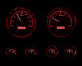 6PIECE ROUND UNIVERSAL VHX SYSTEM BLACK ALLOY STYLE FACE RED DISPLAY