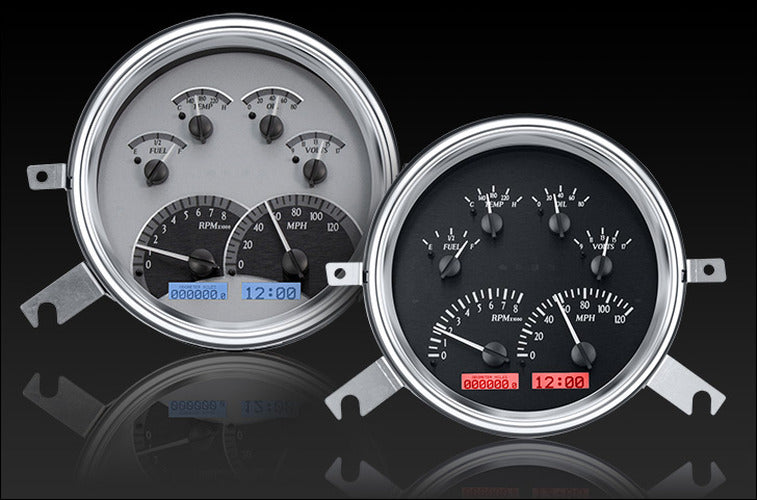 194950 CHEVY CAR VHX SYSTEM SILVER ALLOY STYLE FACE RED DISPLAY