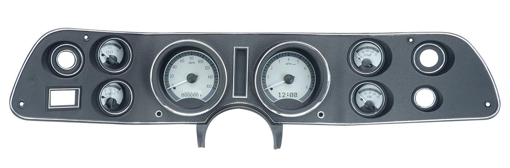 197081 CAMARO VHX SYSTEM SILVER ALLOY STYLE FACE WHITE DISPLAY