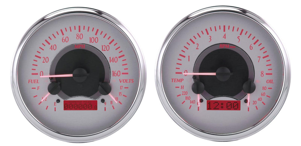 194753 CHEVY TRUCK VHX SYSTEM SILVER ALLOY STYLE FACE RED DISPLAY