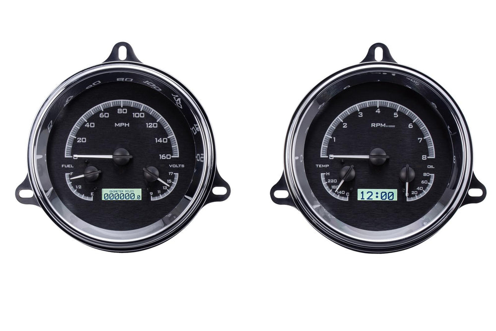 1954 CHEVY TRUCK VHX SYSTEM BLACK ALLOY STYLE FACE BLUE DISPLAY