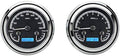 1954 CHEVY TRUCK VHX SYSTEM BLACK ALLOY STYLE FACE BLUE DISPLAY
