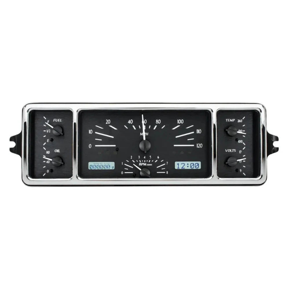 1939 CHEVY CAR VHX SYSTEM BLACK ALLOY STYLE FACE WHITE DISPLAY