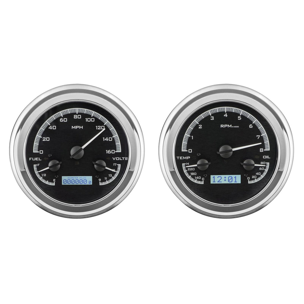 194753 CHEVY TRUCK VHX SYSTEM BLACK ALLOY STYLE FACE WHITE DISPLAY