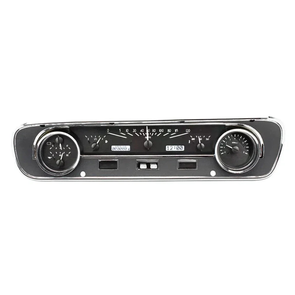 196465 FORD FALCON/MUSTANG VHX SYSTEM BLACK ALLOY STYLE FACE WHITE DISPLAY