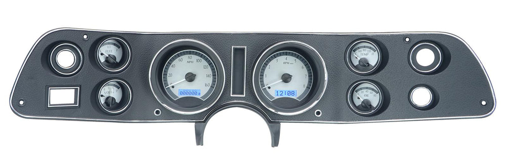 197081 CAMARO VHX SYSTEM SILVER ALLOY STYLE FACE BLUE DISPLAY