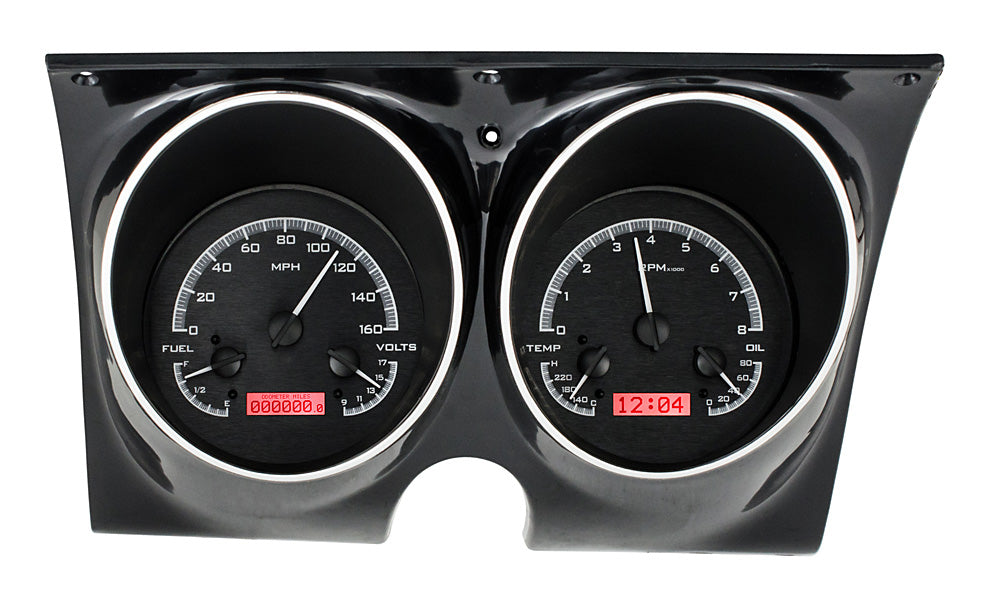 196768 CAMARO/FIREBIRD VHX SYSTEM BLACK ALLOY STYLE FACE BLUE DISPLAY
