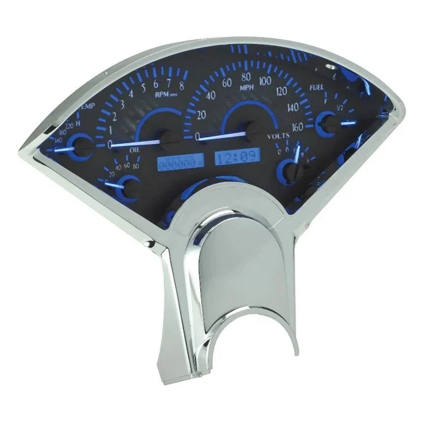 195556 CHEVY CAR VHX SYSTEM SILVER ALLOY STYLE FACE WHITE DISPLAY