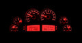 196769 CAMARO MARQUEZ DESIGNS DASH VHX SYSTEM SILVER ALLOY STYLE FACE RED DIS