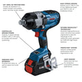 18V PROFACTOR BRUSHLESS 3/4IN SQUARE DRIVE IMPACT WRENCH W/ 2 8.0AH