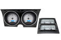1968 CAMARO W/ CONSOLE GAUGES VHX SYSTEM SILVER ALLOY STYLE FACE BLUE DISPLAY