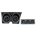 1967 CAMARO W/ CONSOLE GAUGES VHX SYSTEM CARBON FIBER STYLE FACE BLUE DISPLAY