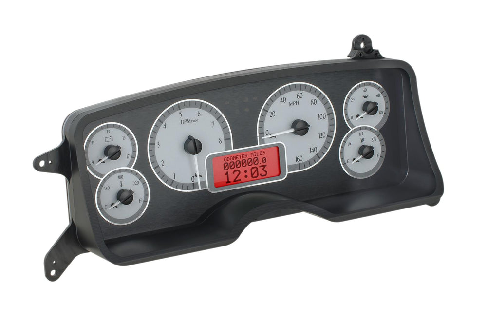 198789 MUSTANG VHX SYSTEM SILVER ALLOY STYLE FACE RED DISPLAY