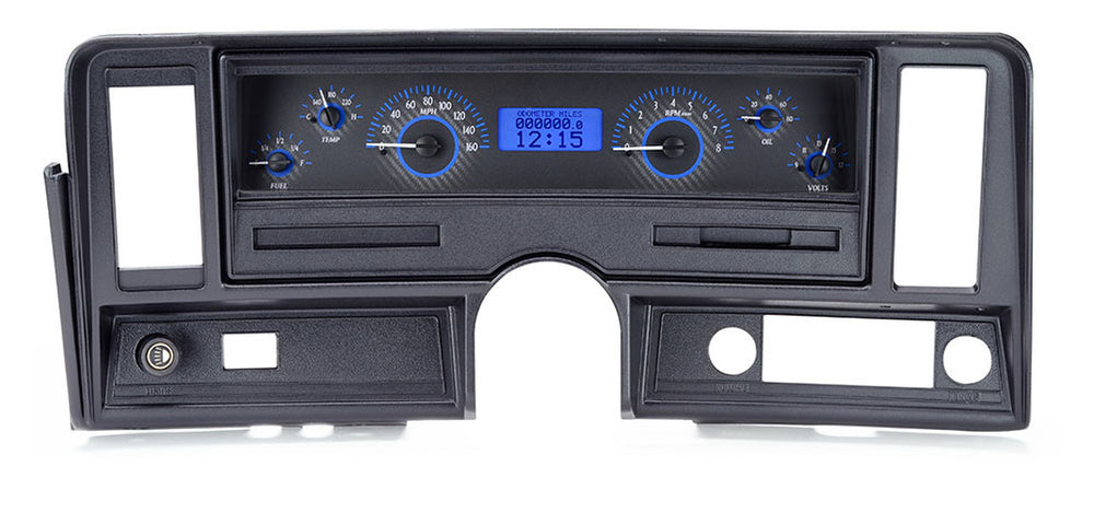 196976 CHEVY NOVA VHX SYSTEM CARBON FIBER STYLE FACE BLUE DISPLAY