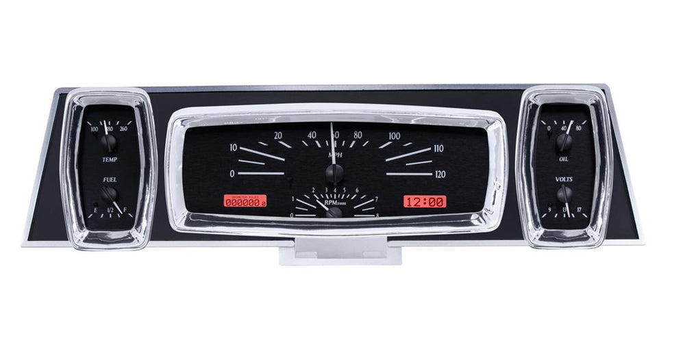 196163 LINCOLN CONTINENTAL VHX SYSTEM BLACK ALLOY STYLE FACE RED DISPLAY